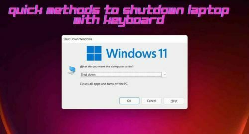 how to shutdown laptop with keyboard