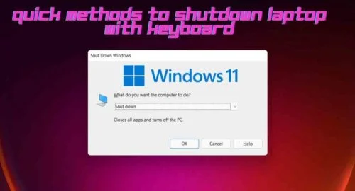how to shutdown laptop with keyboard